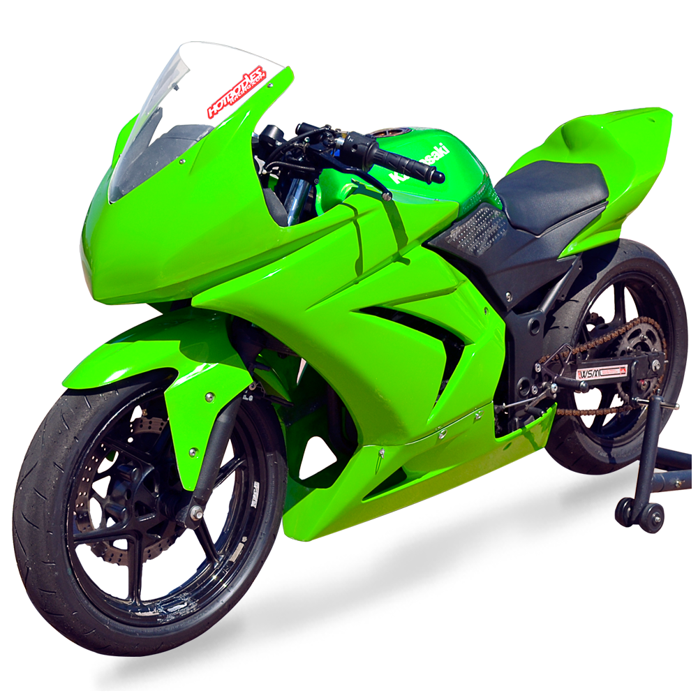 。 Hotbodies Racing Race Bodywork 2008-2012 Kawasaki Ninja 250
